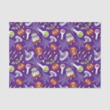 Oud Halloween-elementenpatroon tissuepapier