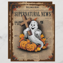 Oud Halloween Geest Schrootboek Papier