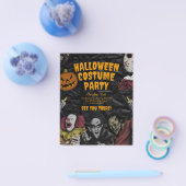 Oud Halloween Kostuumfeest, Bewerkbare Halloween Flyer (Enkel)