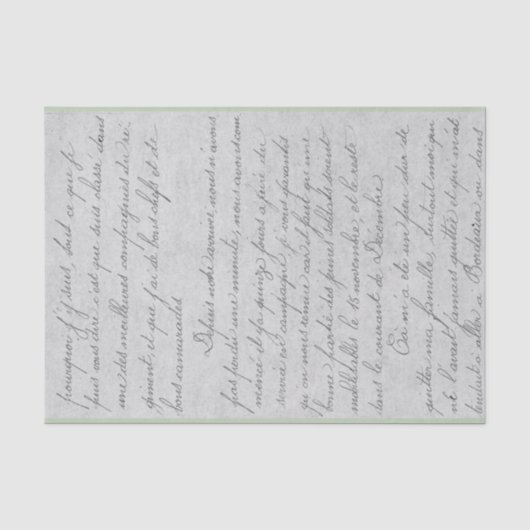 Oud handgeschreven brief tissuepapier (Voorkant)