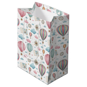 Oud hete luchtballonpatroon (1) medium cadeauzakje