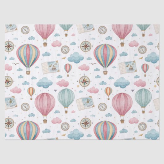 Oud hete luchtballonpatroon (1) tissuepapier (Voorkant)