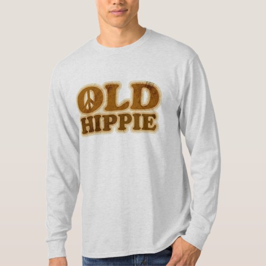 Oud hippie-vredesteken t-shirt (Voorkant)