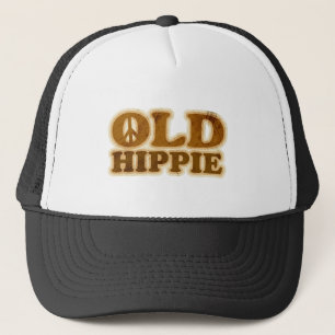 Oud hippie-vredesteken trucker pet