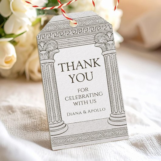 Oud-historisch themafeest cadeaulabel