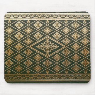 Oud Hoesje van leder Green en Gold Muismat