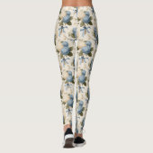 Oud Hortensia Boeket Patroon Leggings (Achterkant)