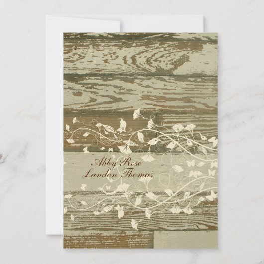 Oud hout - gouden tint kaart (Achterkant)