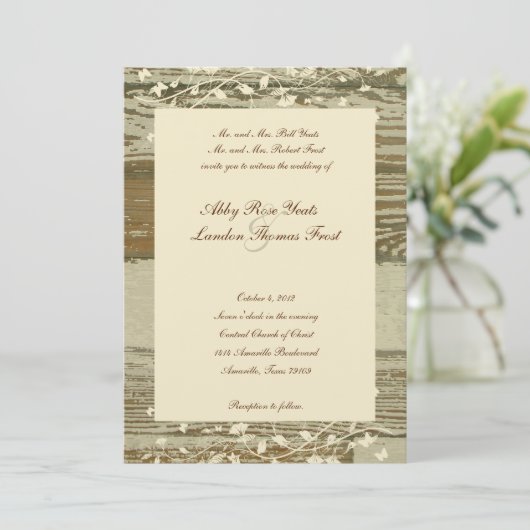 Oud hout - gouden tint kaart (Staand voorkant)