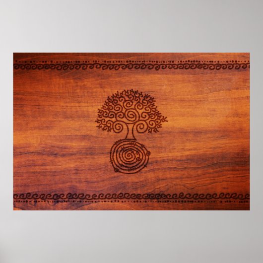 Oud hout poster (Voorkant)