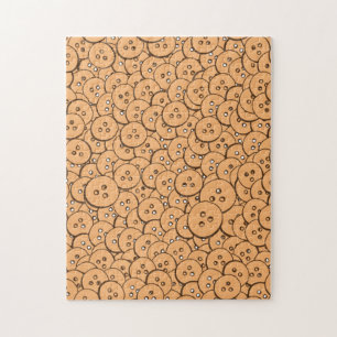 Oud houten knopen patroon legpuzzel