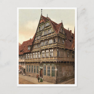 Oud huis, Hildesheim, Hanover, Duitsland magnifice Briefkaart
