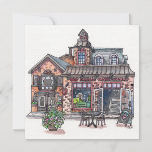 Oud huis in de stad kaart