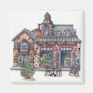 Oud huis in de stad magneet