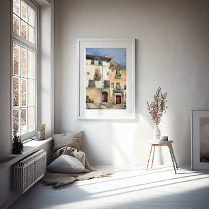 Oud huis in Segovia, Spanje   Cass Gilbert Poster