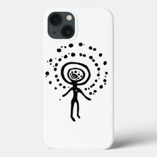 Oud Idool Geoglyph Symbool Petroglyph Amerindian iPhone 13 Hoesje