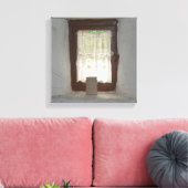 Oud Iers keukenraam Canvas Afdruk (Insitu (Woonkamer))