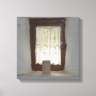 Oud Iers keukenraam Canvas Afdruk