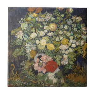 Oud impressionistisch bloemboeket Van Gogh Tegeltje