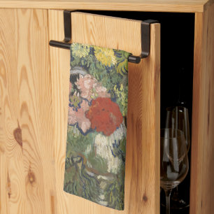 Oud Impressionistisch Bloemenboeket Van Gogh Theedoek