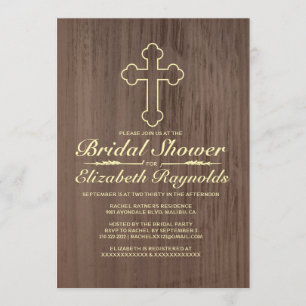 Oud Iron Cross Bridal Shower Invitations Kaart