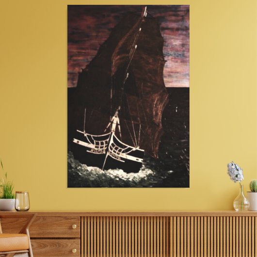Oud Ironside USS-verdrag Canvas Afdruk (Insitu (Woonkamer))