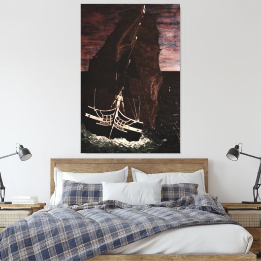 Oud Ironside USS-verdrag Canvas Afdruk (Insitu (Slaapkamer))