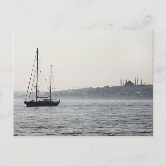 Oud Istanbul zeilen Briefkaart (Voorkant)