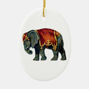 Oud Iustração van circusolifant Keramisch Ornament