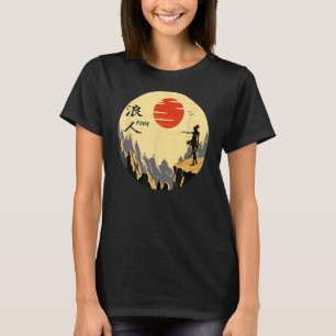 Oud Japans Samurai Fighter Retro T-shirt