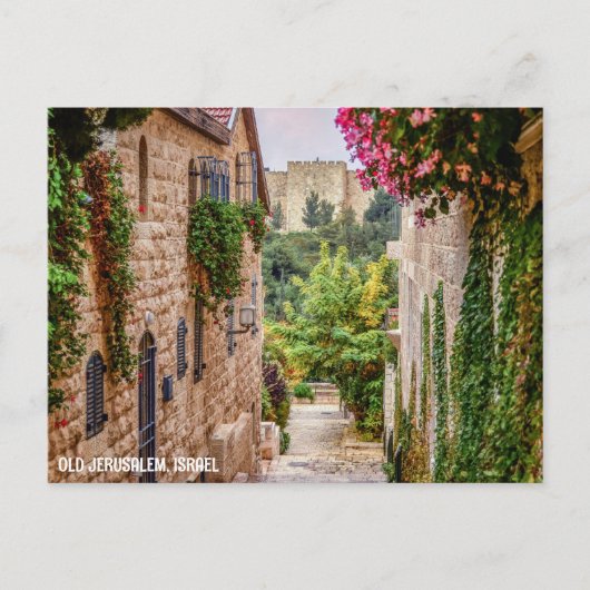 OUD JERUZALEM, ISRAËL BRIEFKAART (Voorkant)