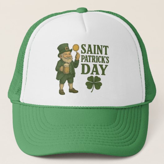 Oud, kabouter St. Patrick's Day Trucker Pet (Voorkant)