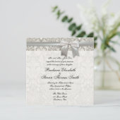 oud kant bruiloft uitnodiging Sjabloon (Staand voorkant)