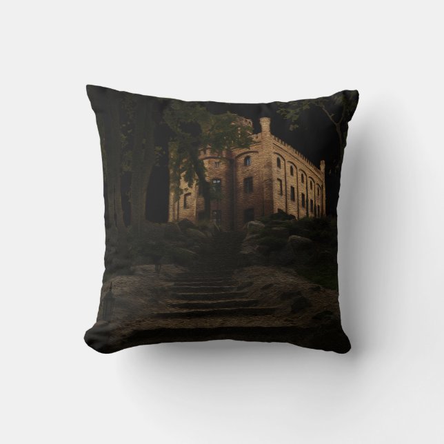 Oud kasteel in het bos kussen (Voorkant)