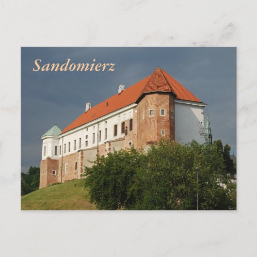 Oud kasteel in Sandomierz. Polen Briefkaart (Voorkant)