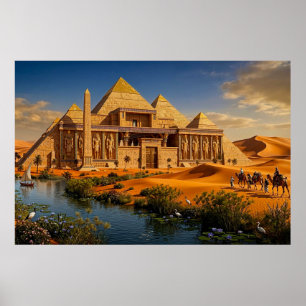 Oud Kasteel uit de Schroeiende Zandwoestijn Poster