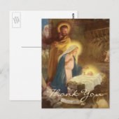 Oud kerst dank je briefkaart (Voorkant / Achterkant)