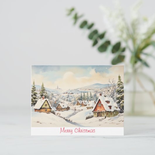 Oud Kerstfeest Briefkaart (Staand voorkant)