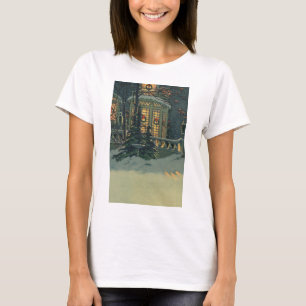 Oud Kerstfeest, Huis met Kransen in de Ramen T-shirt