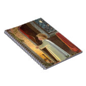 Oud Kerstfeest, kind dat zich warmt bij de open ha Notitieboek (Rechterzijde)