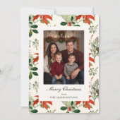 Oud Kerstgroen Patroon Feestdagenkaart (Voorkant)