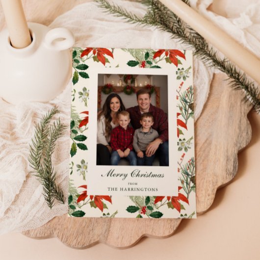 Oud Kerstgroen Patroon Feestdagenkaart