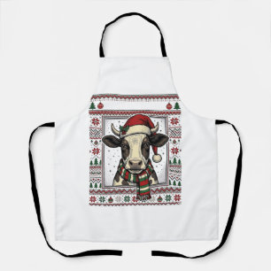 Oud Kerstkoe Lelijke Trui Shirt Ontwerp_1 Schort