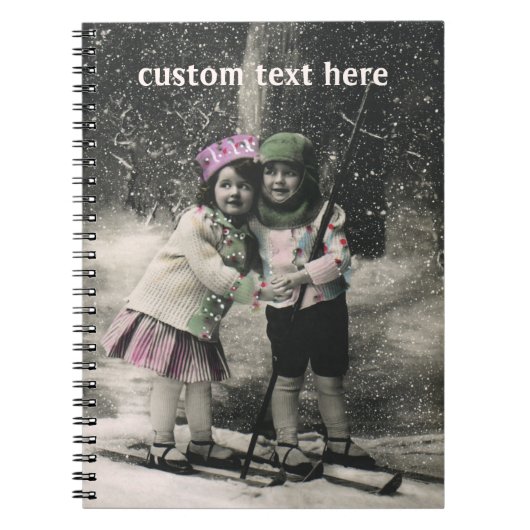 Oud Kerstmis, Beste Vrienden op Ski's Notitieboek (Voorkant)