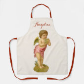 Oud Kerstmis, engel-muzikant met panfluit Schort (Voorkant)