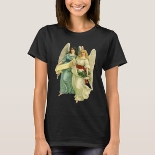 Oud Kerstmis, Engelen uit het Victoriaans tijdperk T-shirt