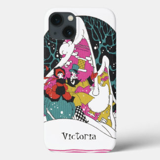 Oud Kerstmis, Fancy Victoriaanse stadsmensen iPhone 13 Hoesje
