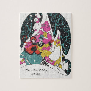 Oud Kerstmis, Fancy Victorianse stadsmensen Legpuzzel