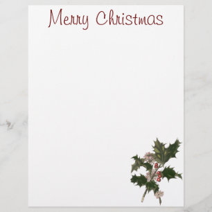 Oud Kerstmis, groene hulstplant met bessen