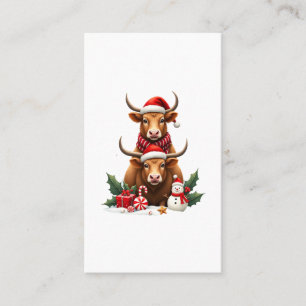 Oud Kerstmis Hoogland Koe Trio Schattig Vakantie W Visitekaartje